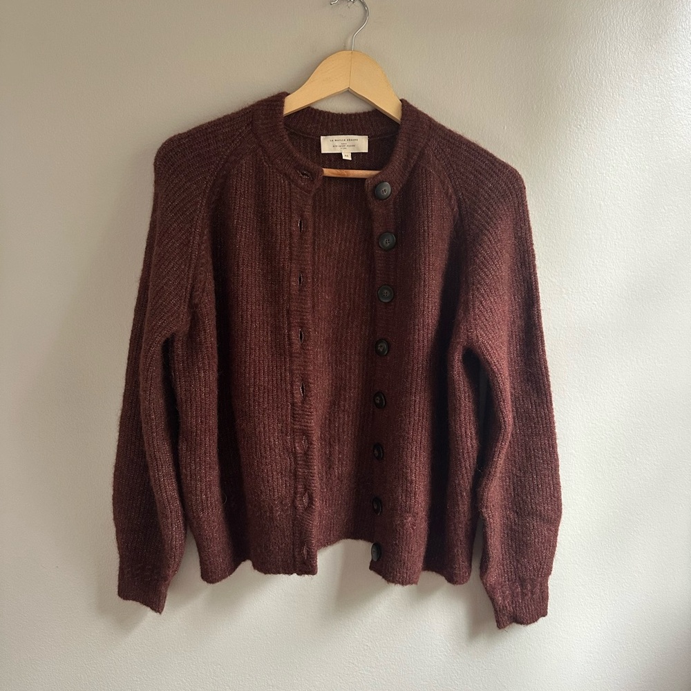 Sézane Othello Cardigan Mocha | Alpaca Knit | Size XS - Picture 3 of 5